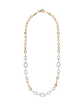 ĀZLEE 18-karat Yellow Gold Cadence Lozenge Pave Chain Necklace