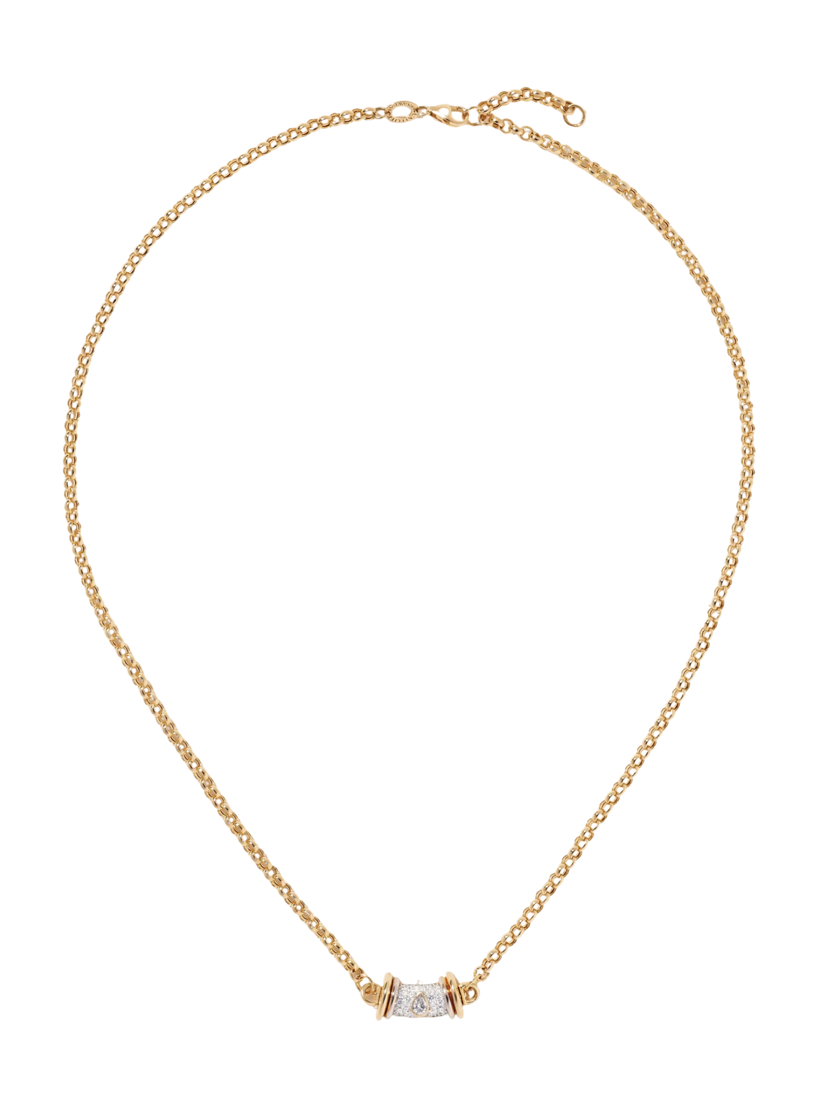 L'Atelier Nawbar 18-karat Yellow Gold Warrior Princess Small Diamond Necklace