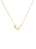 Vice Versa 14-karat Yellow Gold Diamond Lock It Rolo Chain Necklace
